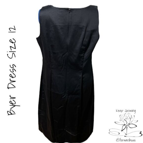 Byer Dress Black Dress with White Floral Embroidery Size 12 - Picture 3 of 7